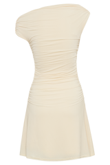 Dakoda Slinky Off Shoulder Mini Dress - Lemon