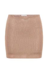 Andrea Diamante Mini Skirt - Nude