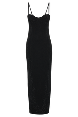 Rafaela Diamante Maxi Dress - Black