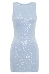 Anastasia Sequin Mini Dress - Ice Blue