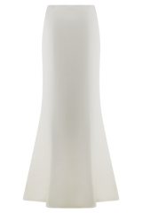 Khloe Satin Fishtail Maxi Skirt - White