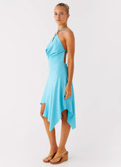 Salt Kiss Midi Dress - Turquoise
