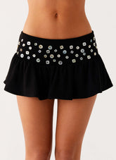 Vegas Nights Low Rise Skort - Black