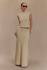 Azalea Sleeveless Knit Top - Wheat