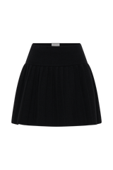 Beverly Knit Pleated Mini Skirt - Black
