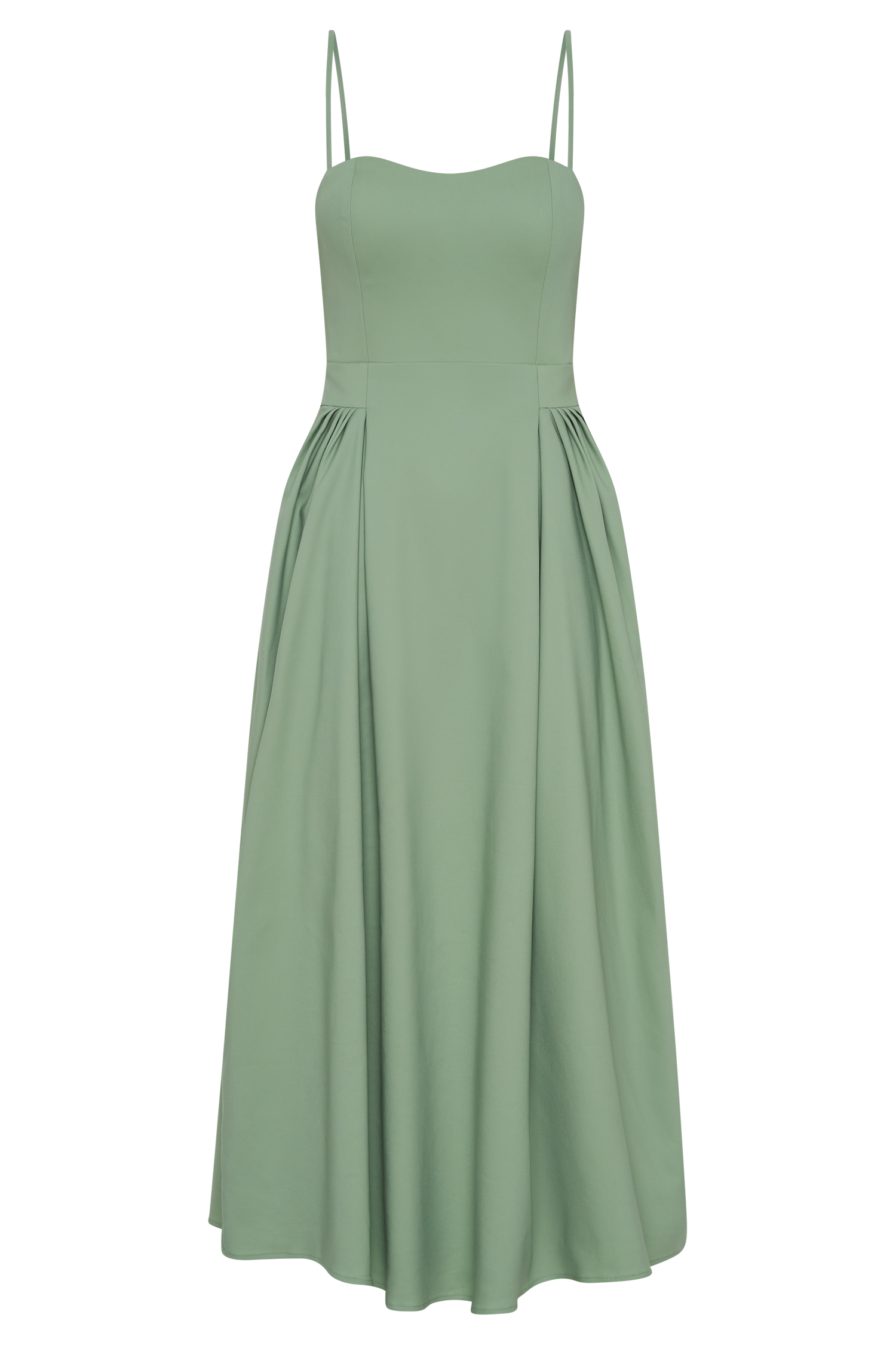 Rebecca Cotton Midi Dress - Basil