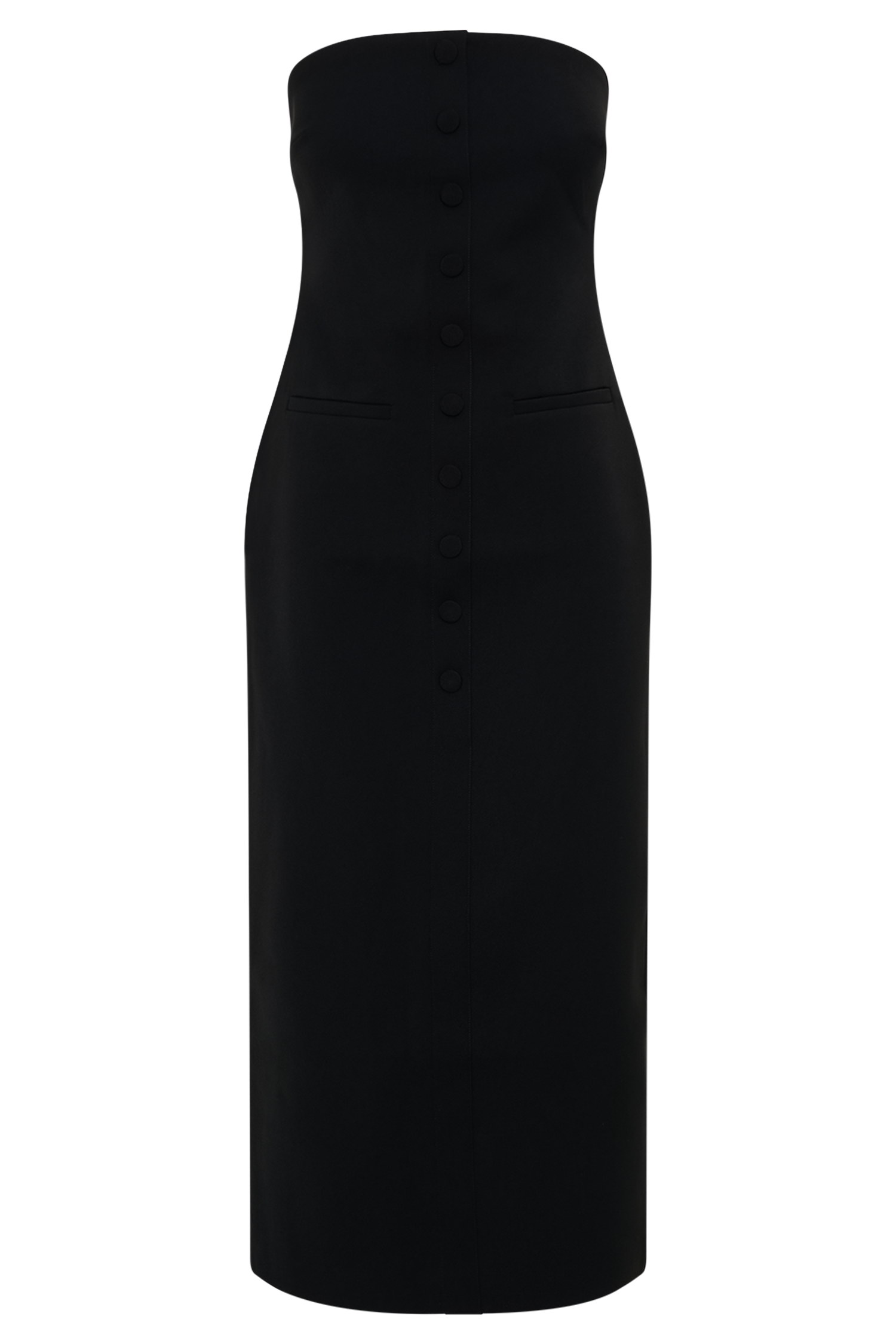 Sussan Strapless Midi Dress - Black