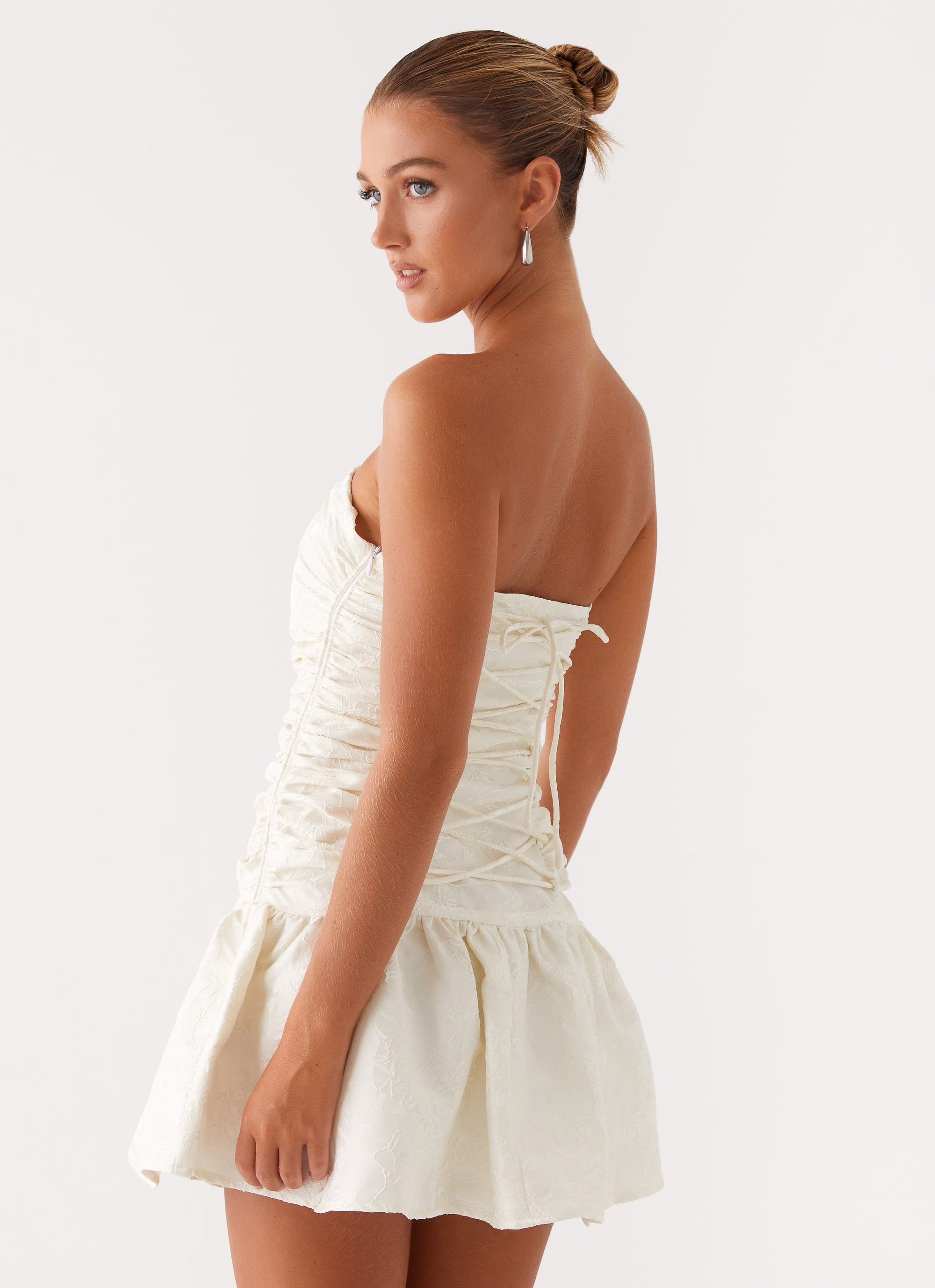 Ray Of Light Mini Dress - White